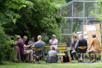 Der Europäische Lehmbautag im Wangeliner Garten. Tagen, wo andere Urlaub machen.